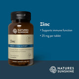 Nature's Sunshine Zinc 25 mg: contribuye al desarrollo óseo en etapas clave.
