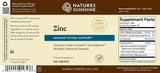 Nature's Sunshine Zinc 25 mg: dosis diaria conveniente en formato tableta.