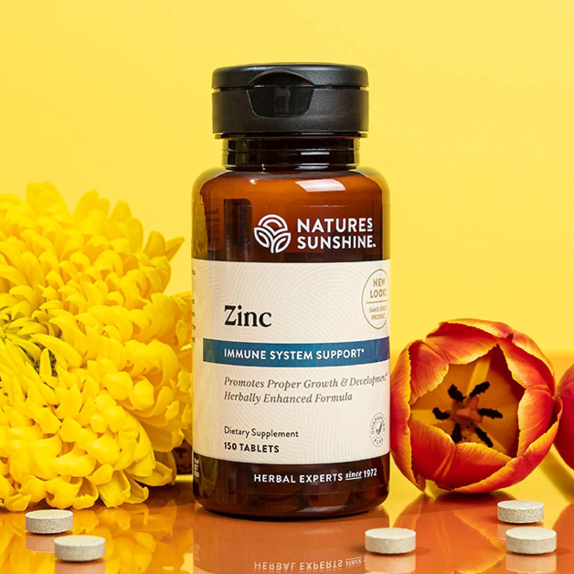 Nature's Sunshine Zinc 25 mg: apoyo al sistema inmunitario y funciones corporales.