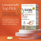 Nature's Trove SAM-e en dos cajas de 60 cápsulas para conveniencia