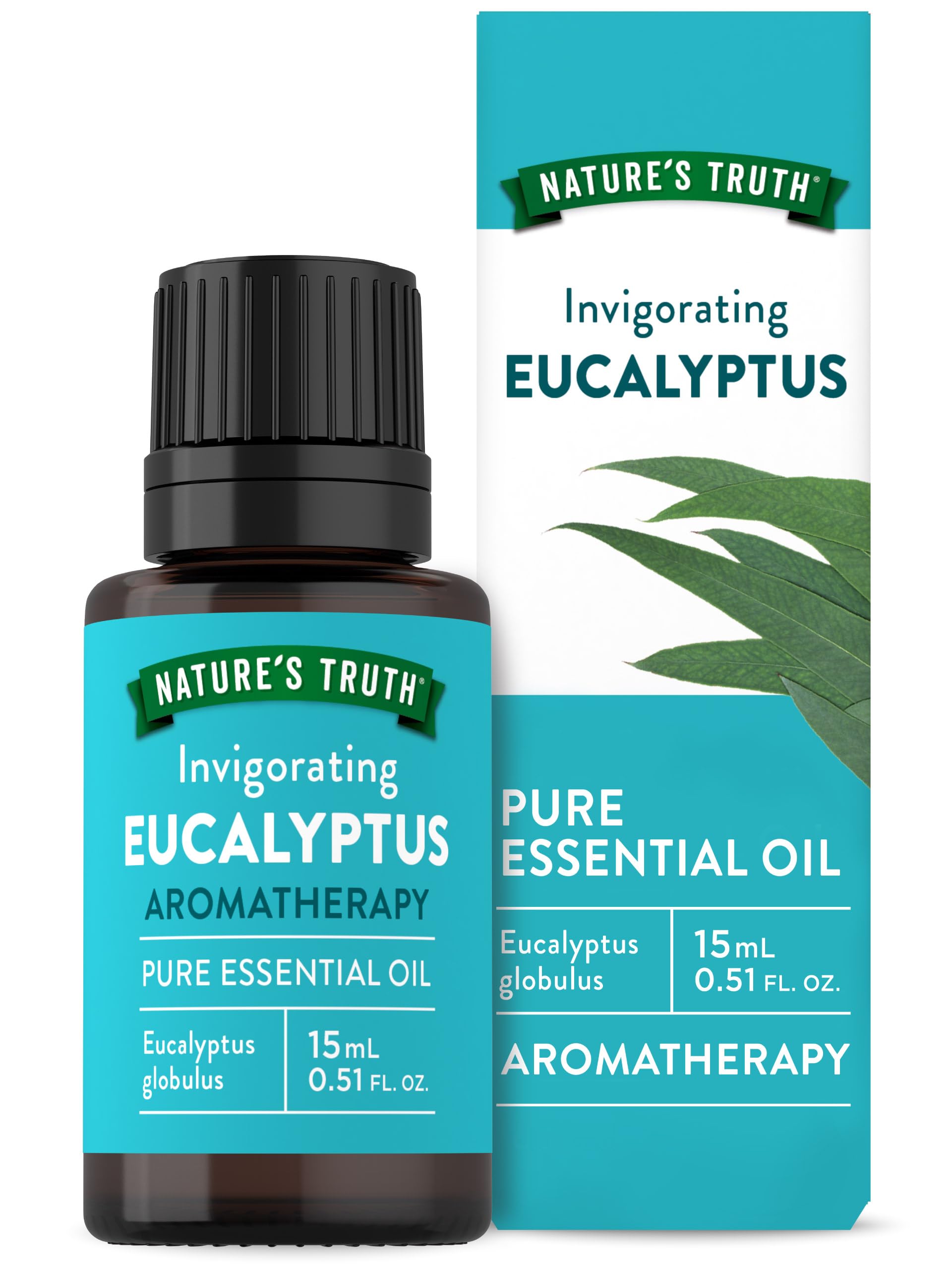 Nature's Truth aceite esencial de eucalipto: botella de 15 ml para difusor y aromaterapia