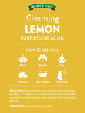 Nature's Truth Aceite esencial de limón, frasco abierto, apto para inhalación aromática.