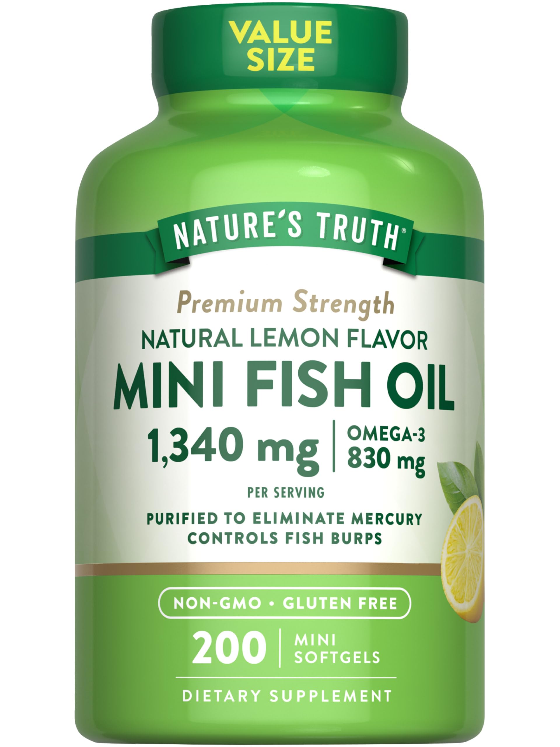 Nature's Truth aceite de pescado Omega-3 1340 mg para bienestar diario