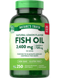 Nature's Truth: botella de aceite de pescado sin eructos con sabor a limón.