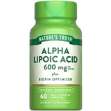 Nature's Truth alfa lipoico 600mg cápsulas: envase compacto para uso diario
