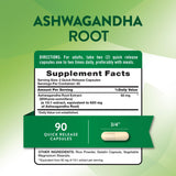 Nature's Truth Ashwagandha etiqueta frontal con información clara