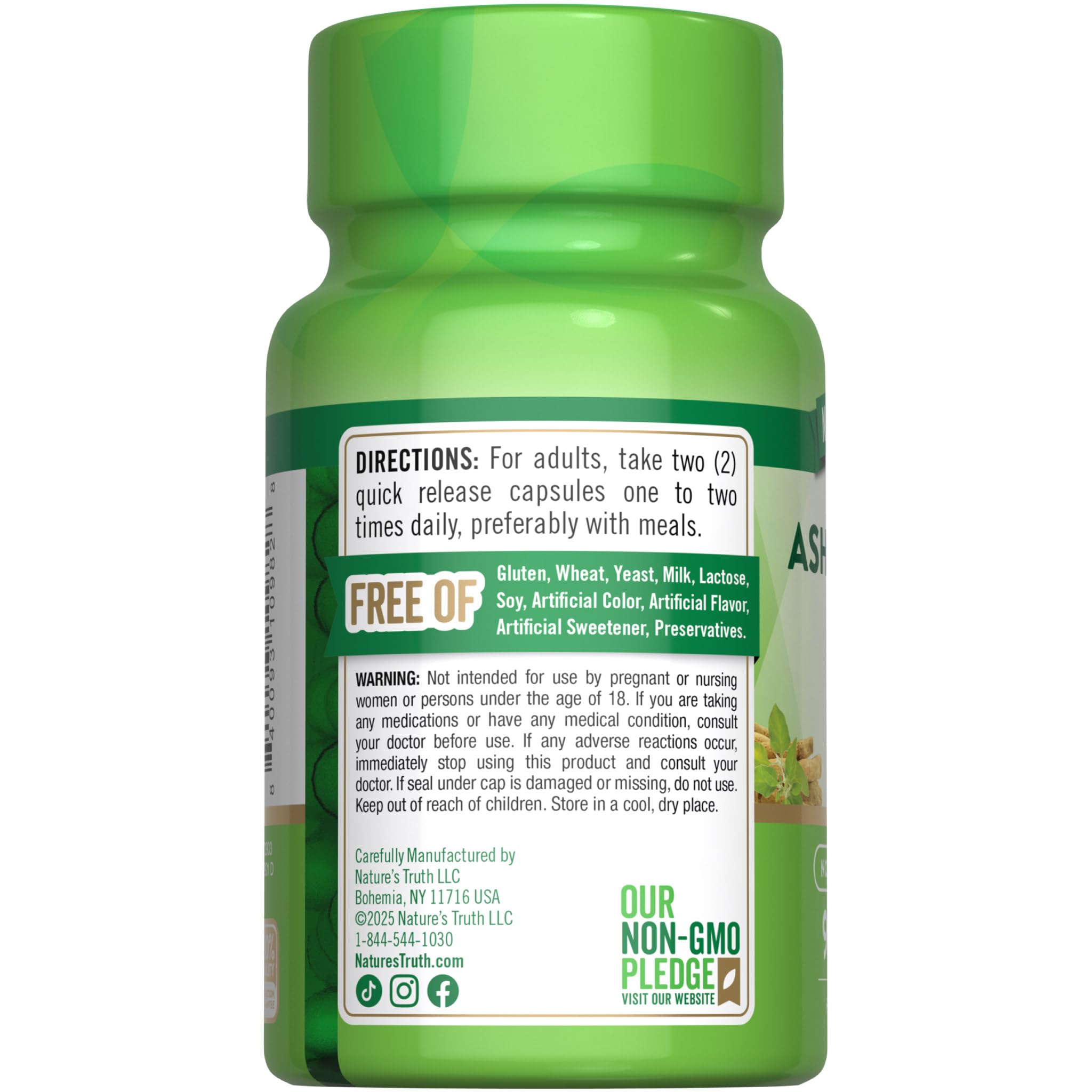 Ashwagandha Nature's Truth cápsulas para bienestar general