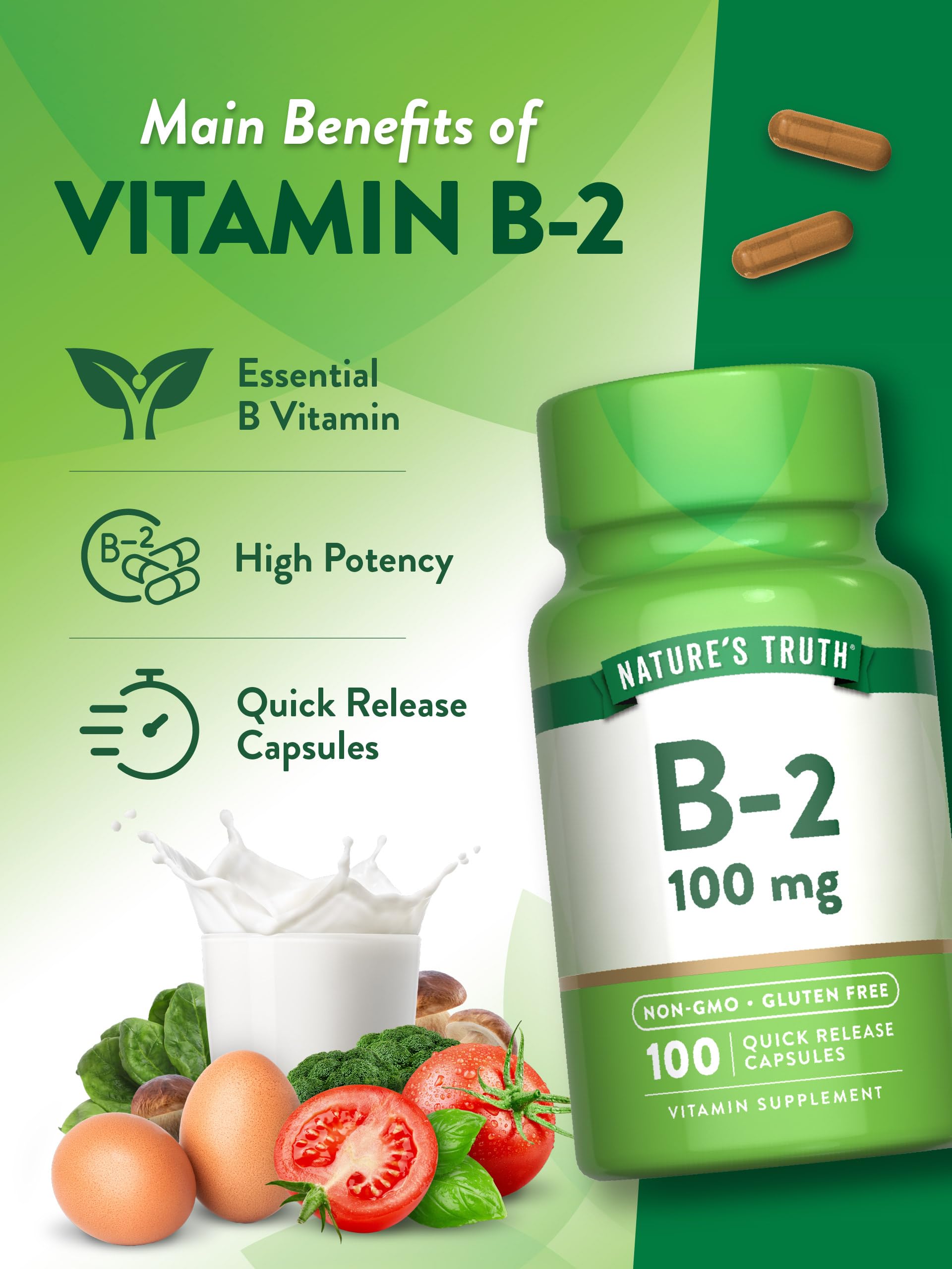 Porción de dosis Nature's Truth B2 para consumo diario.