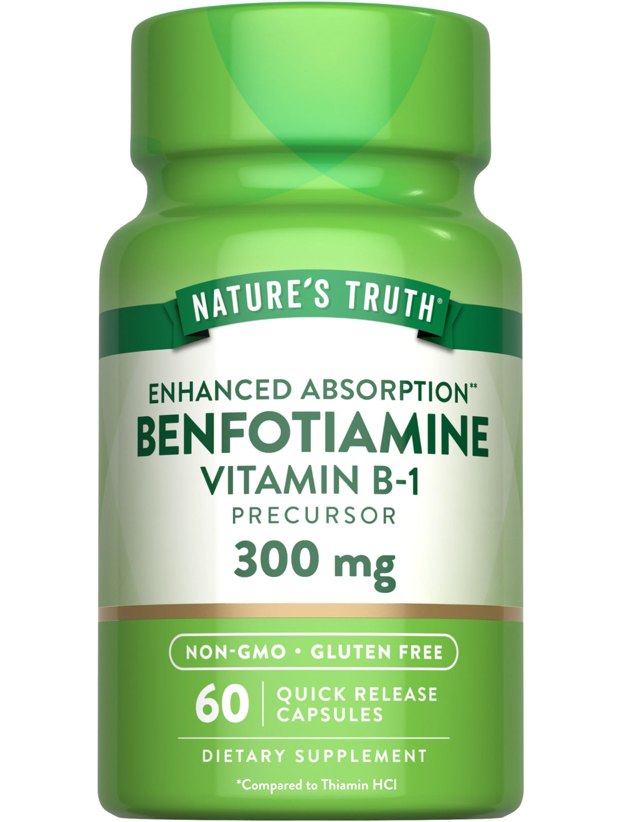 Nature's Truth Benfotiamina: cápsulas de 300 mg para energía diaria