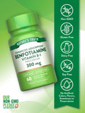 Nature's Truth Benfotiamina: etiqueta sin gluten, enfoque en pureza
