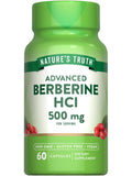 Nature's Truth Berberina HCl 500 mg en botella, cápsulas veganas para apoyo a un estilo de vida saludable