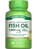 Nature's Truth Aceite de pescado Omega-3 2000 mg en botella; posible apoyo al bienestar diario.