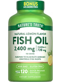 Nature's Truth Aceite de Pescado 2400 mg, botella de cápsulas para uso diario.
