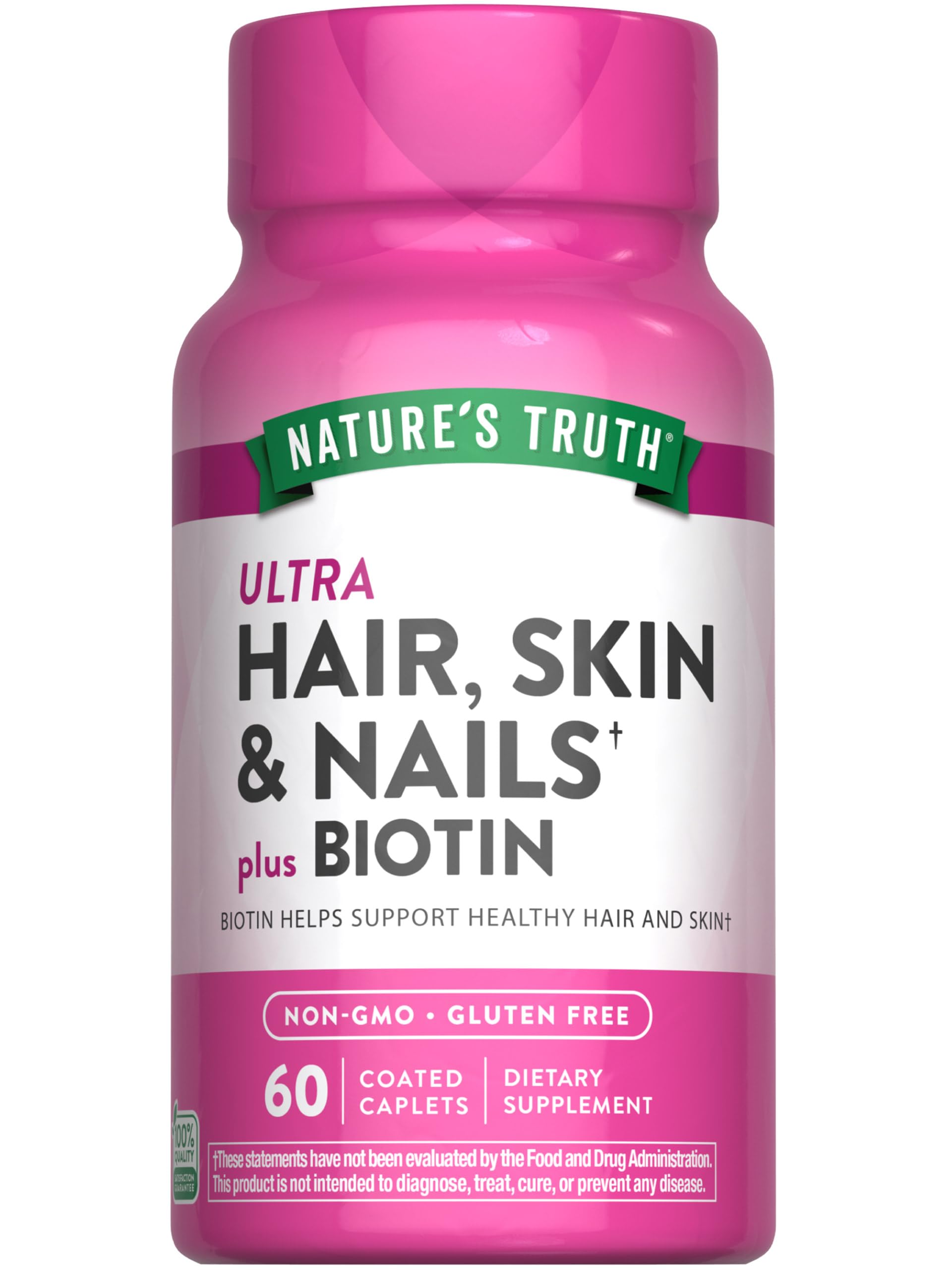 Nature's Truth cabello-piel-uñas botella: uso diario seguro y cómodo.