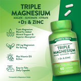 Caja de Nature's Truth Triple Magnesium Complex de 60 cápsulas para almacenamiento.