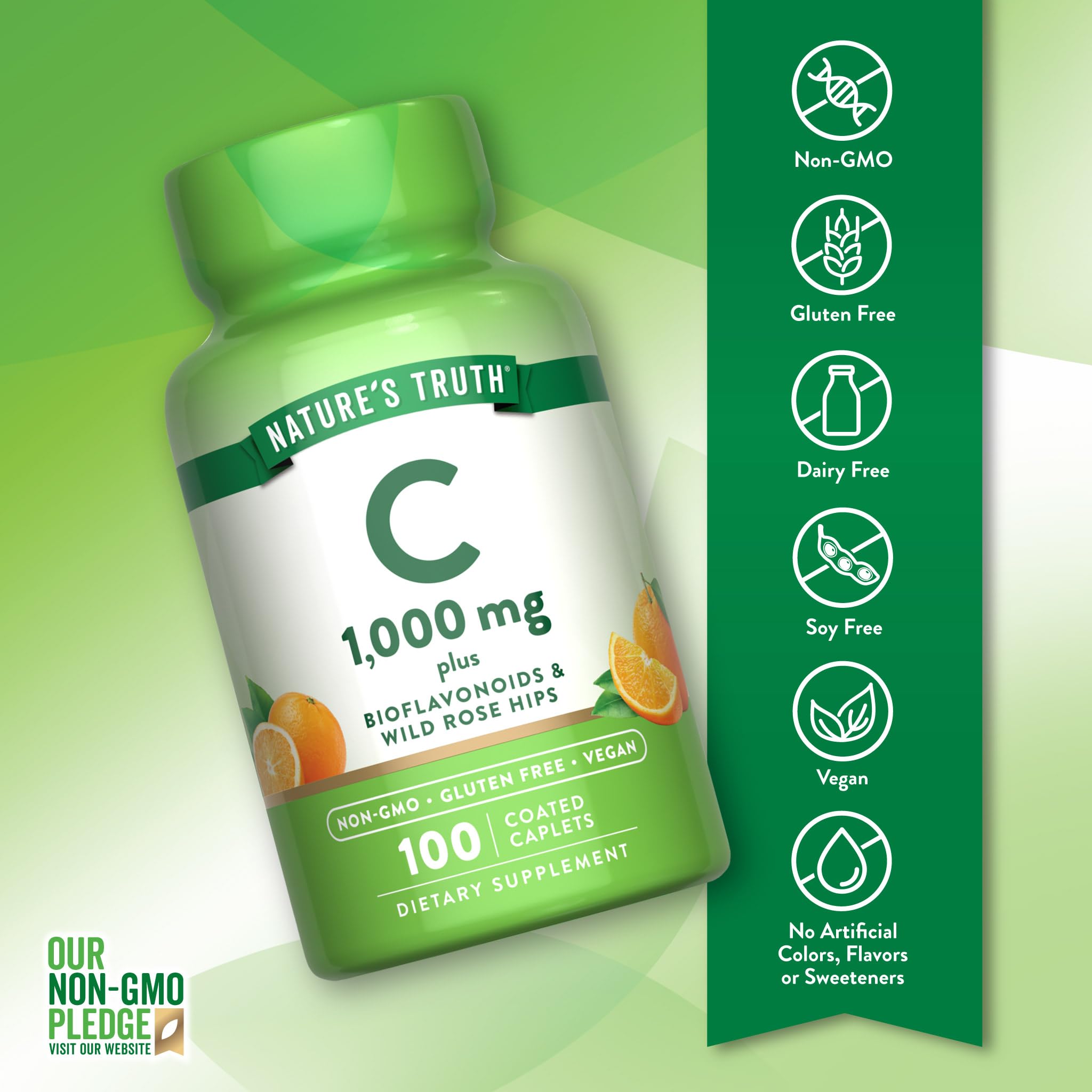 Cápsulas de Nature's Truth, recubiertas y fáciles de tragar.