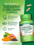 Nature's Truth complejo herbal cúrcuma: cápsulas para bienestar diario.