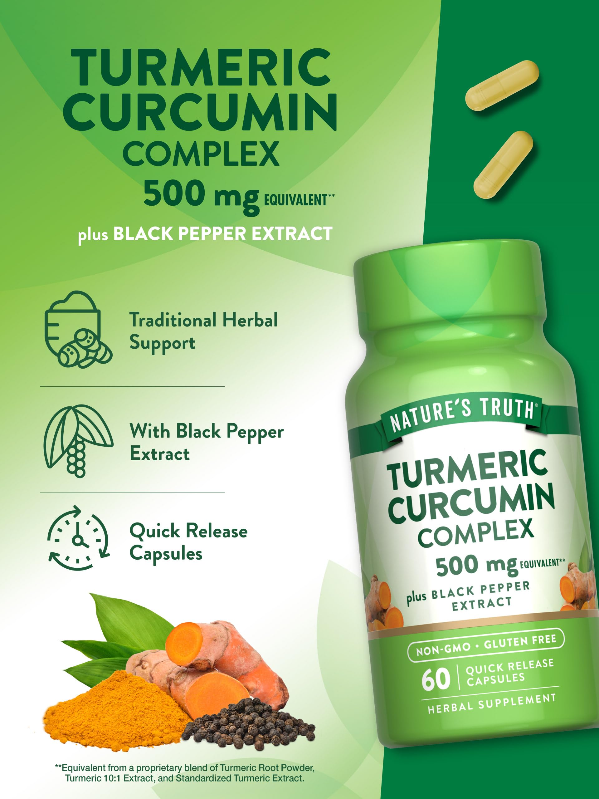 Nature's Truth Curcuma uso diario en casa: apoyo suave.