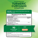 Nature's Truth curcuminoides 95% con Bioperine: etiqueta clara y fiable.