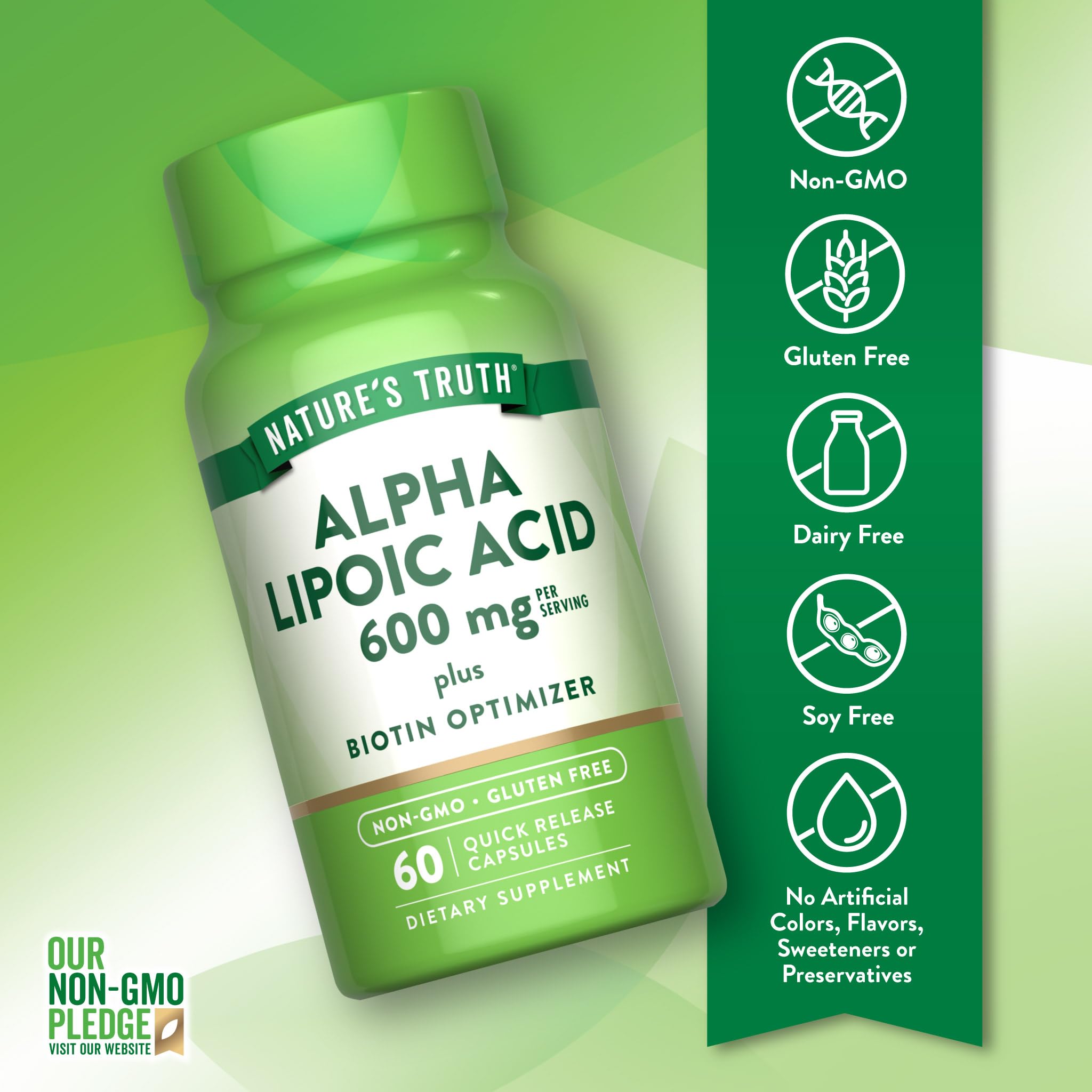 Nature's Truth envase 60 cápsulas: práctico para la rutina diaria