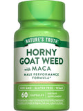 Nature's Truth Epimedium con Maca, botella de cápsulas veganas para uso diario.