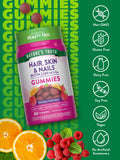Nature's Truth etiqueta con biotina y vitaminas para cabello y uñas