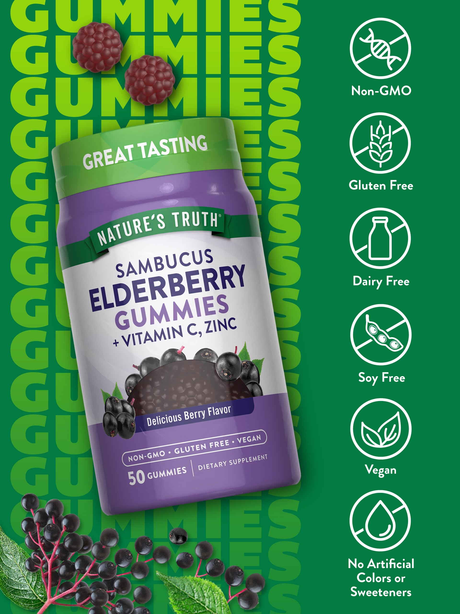 Etiqueta de Nature's Truth muestra transparencia de ingredientes y calidad.