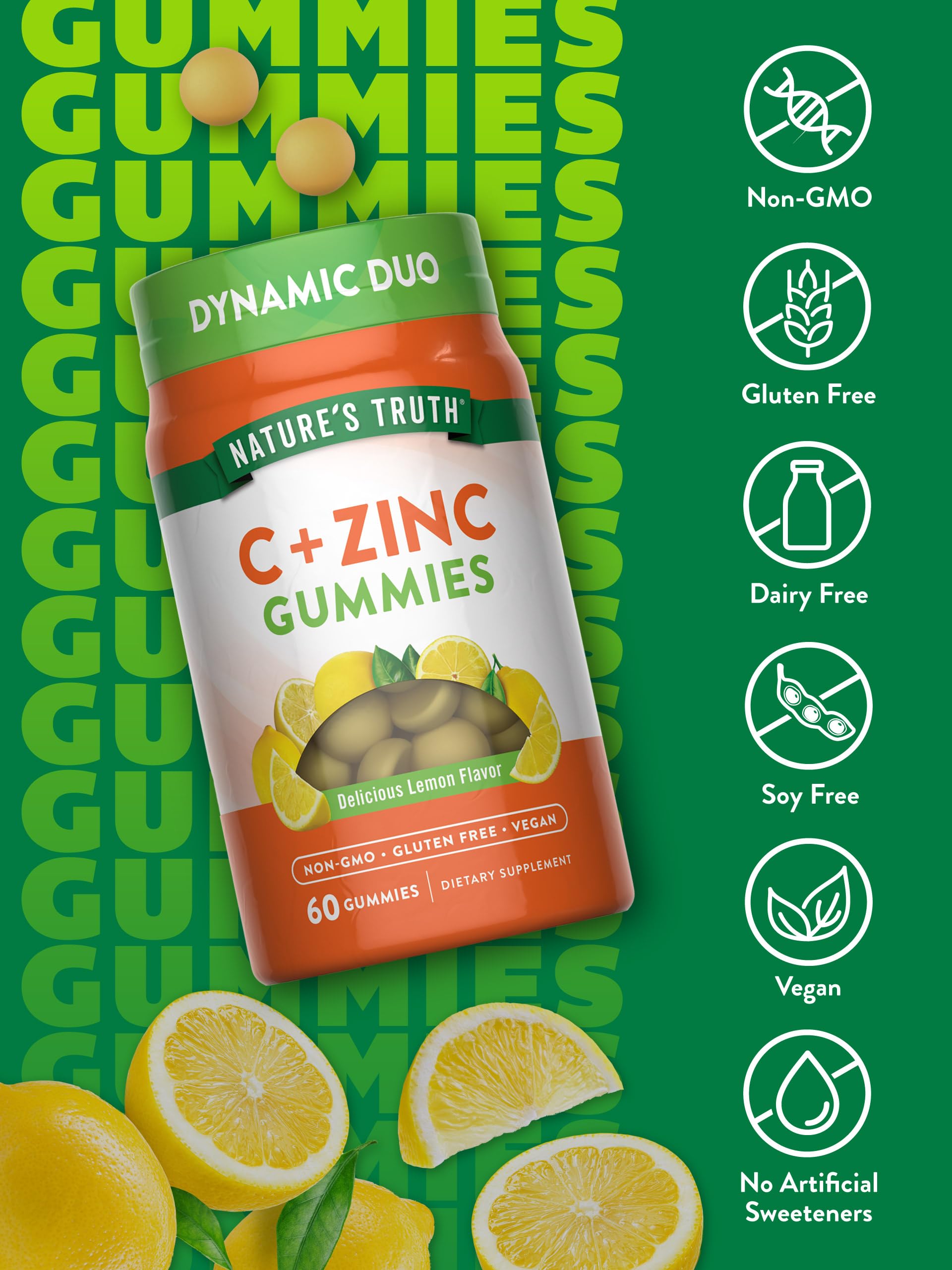 Nature's Truth 250 mg vitamina C y 11 mg zinc, fórmula diaria