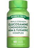 Nature's Truth glucosamina condroitina MSM cápsulas: complejo para movilidad diaria.