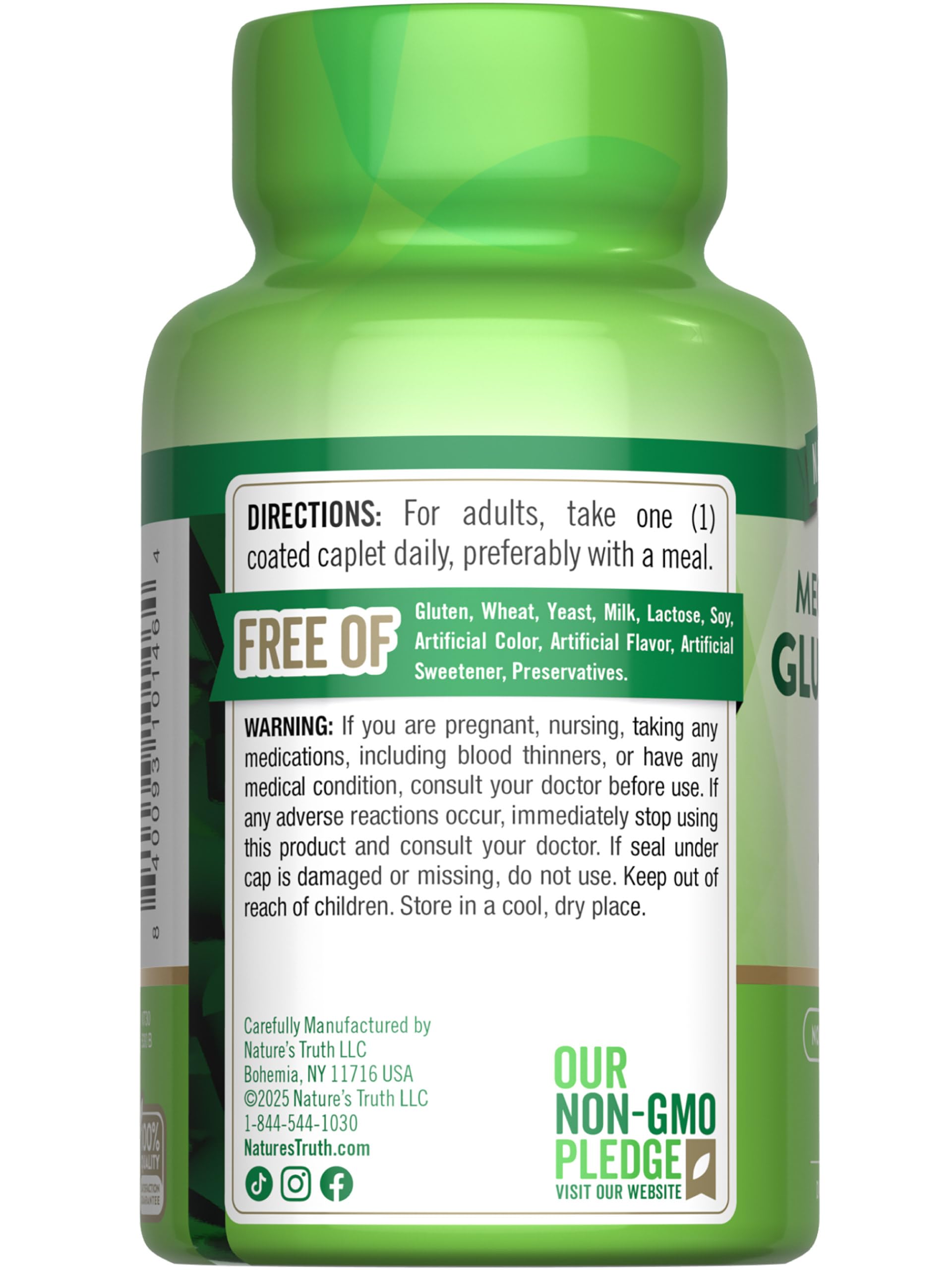Nature's Truth Glucosamina HCI 1500mg: uso diario para movilidad