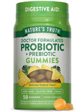 Nature's Truth gominolas probióticas para adultos, botella visible, apoyo digestivo diario.