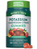 Nature's Truth gomitas Citrato de potasio y magnesio en envase, opción vegana.