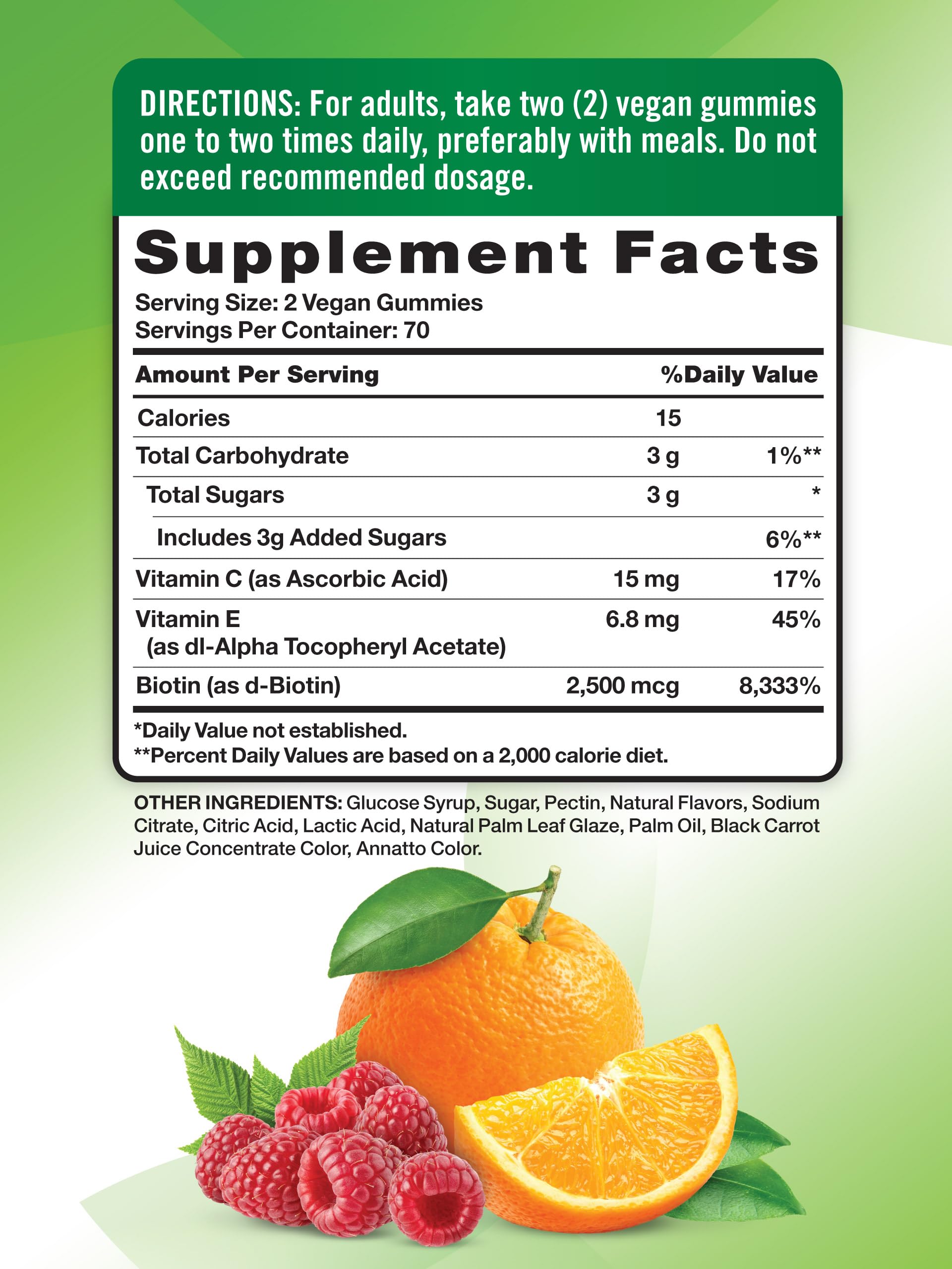 Nature's Truth gomitas textura fruta cercana para sabor agradable