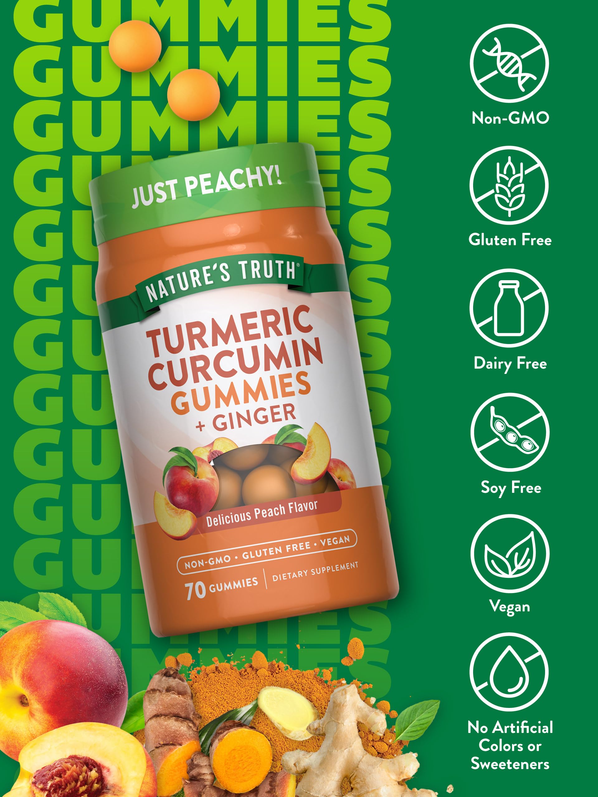 Gomitas veganas Nature's Truth, sin OGM y aptas para diversos estilos de vida.