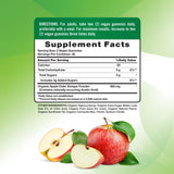 Gomitas Nature's Truth vinagre sidra manzana orgánico, detalle de gomita y sabor a manzana.
