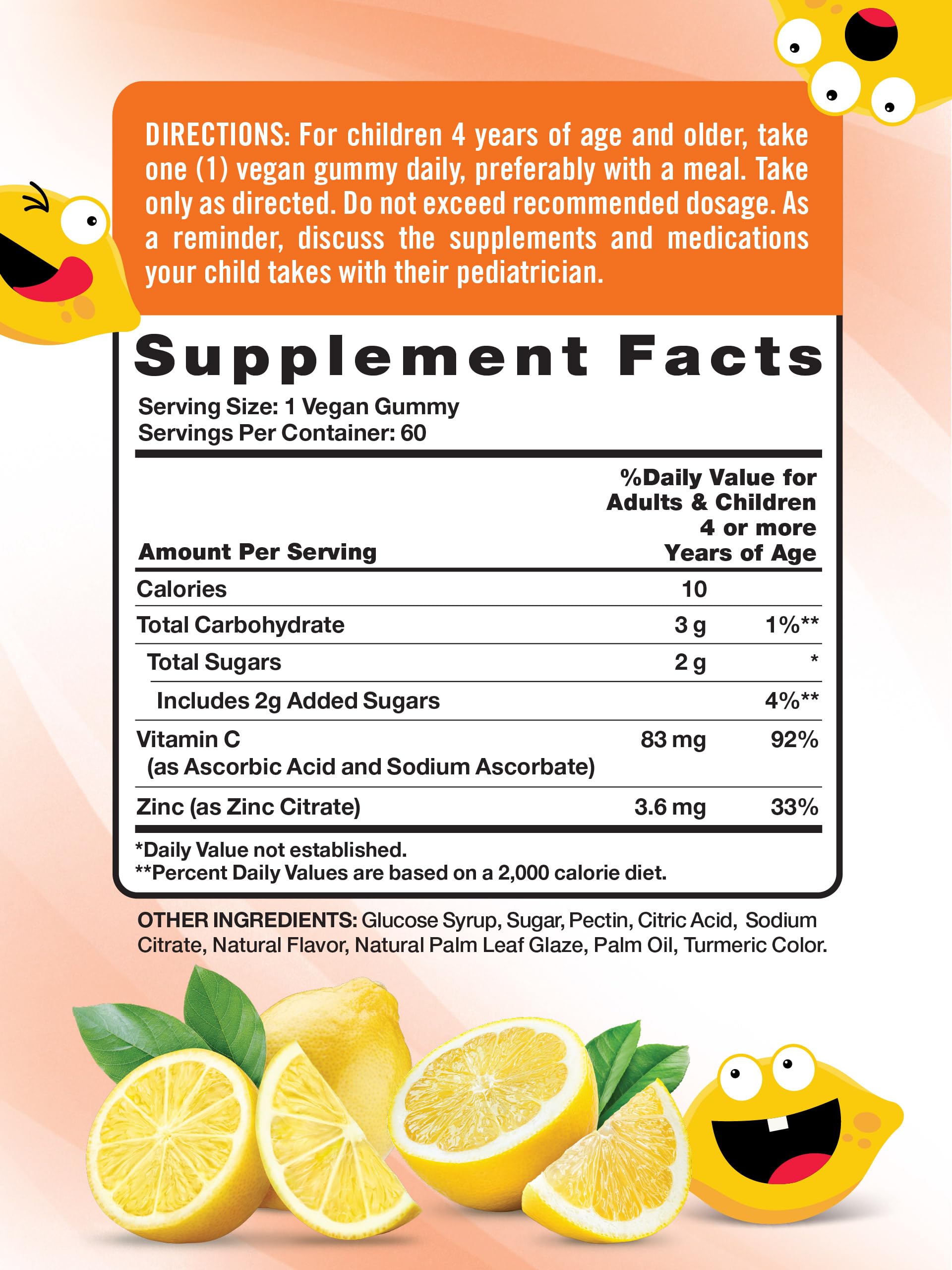 Nature's Truth gomitas vitamina C para niños con zinc, sabor agradable
