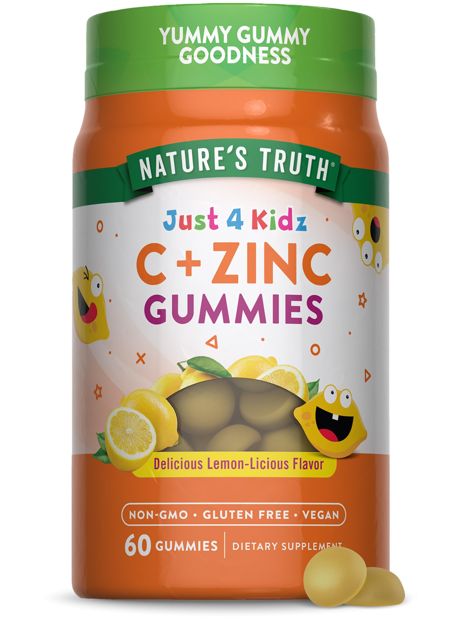 Nature's Truth gomitas vitamina C para niños, sabor limón, aporte diario de energía