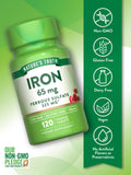 Nature's Truth Hierro: etiqueta frontal clara para identificar ingredientes.