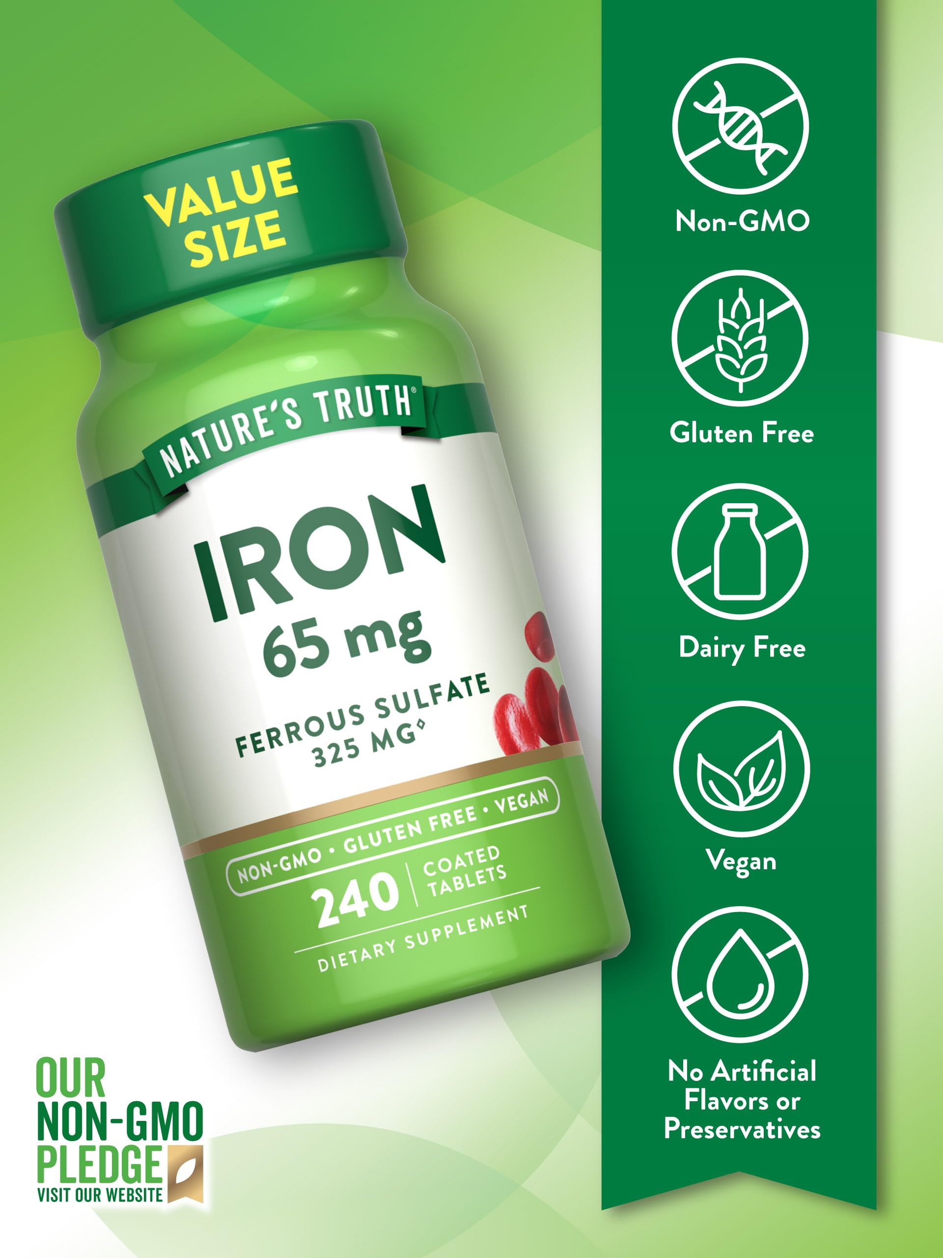 Nature's Truth Hierro: dosis diaria con una tableta vegana