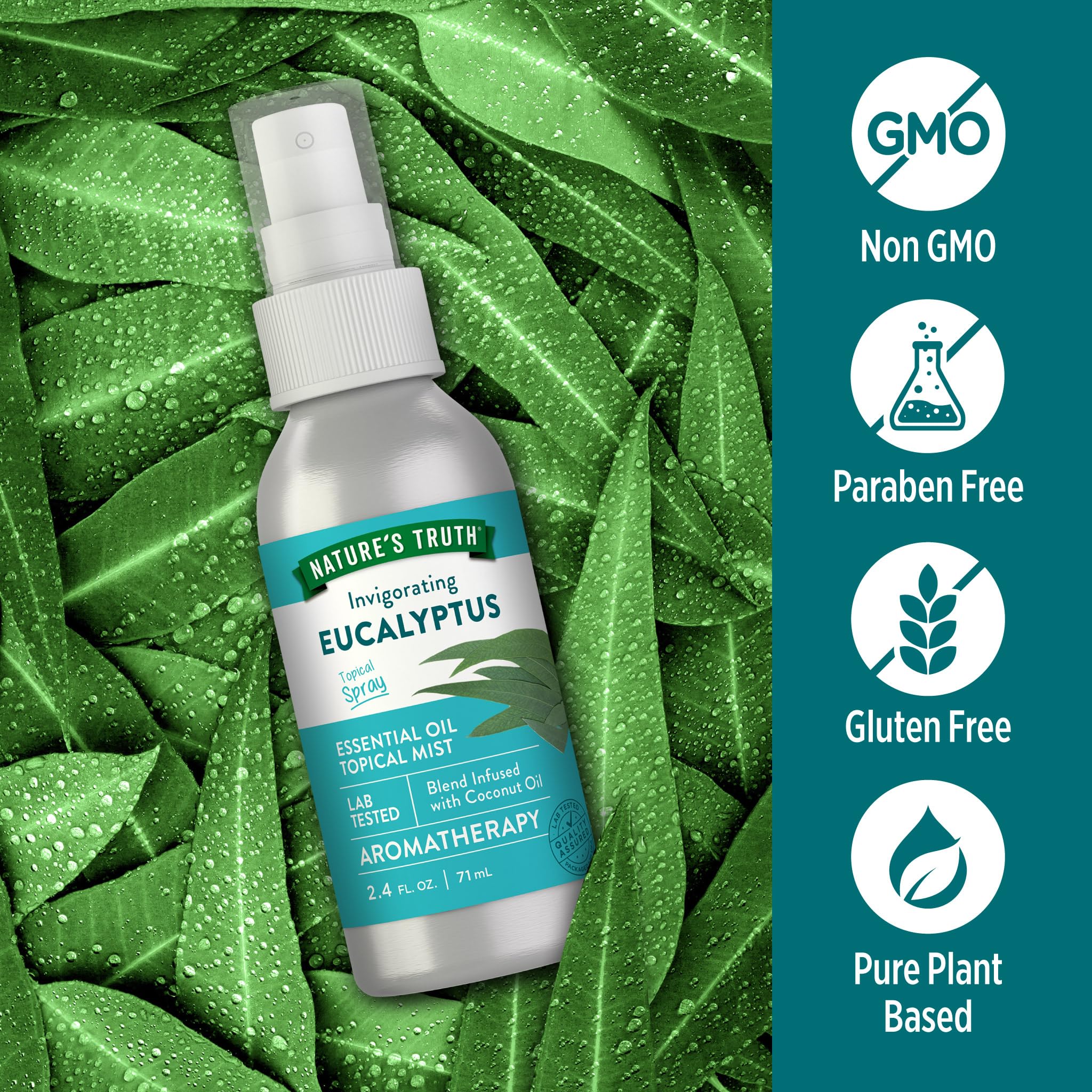 Nature's Truth Infusion Botanicos Coco: aroma suave para el cuidado personal.
