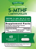 Nature's Truth L-Methylfolate 15 mg - cápsulas de liberación rápida para energía diaria