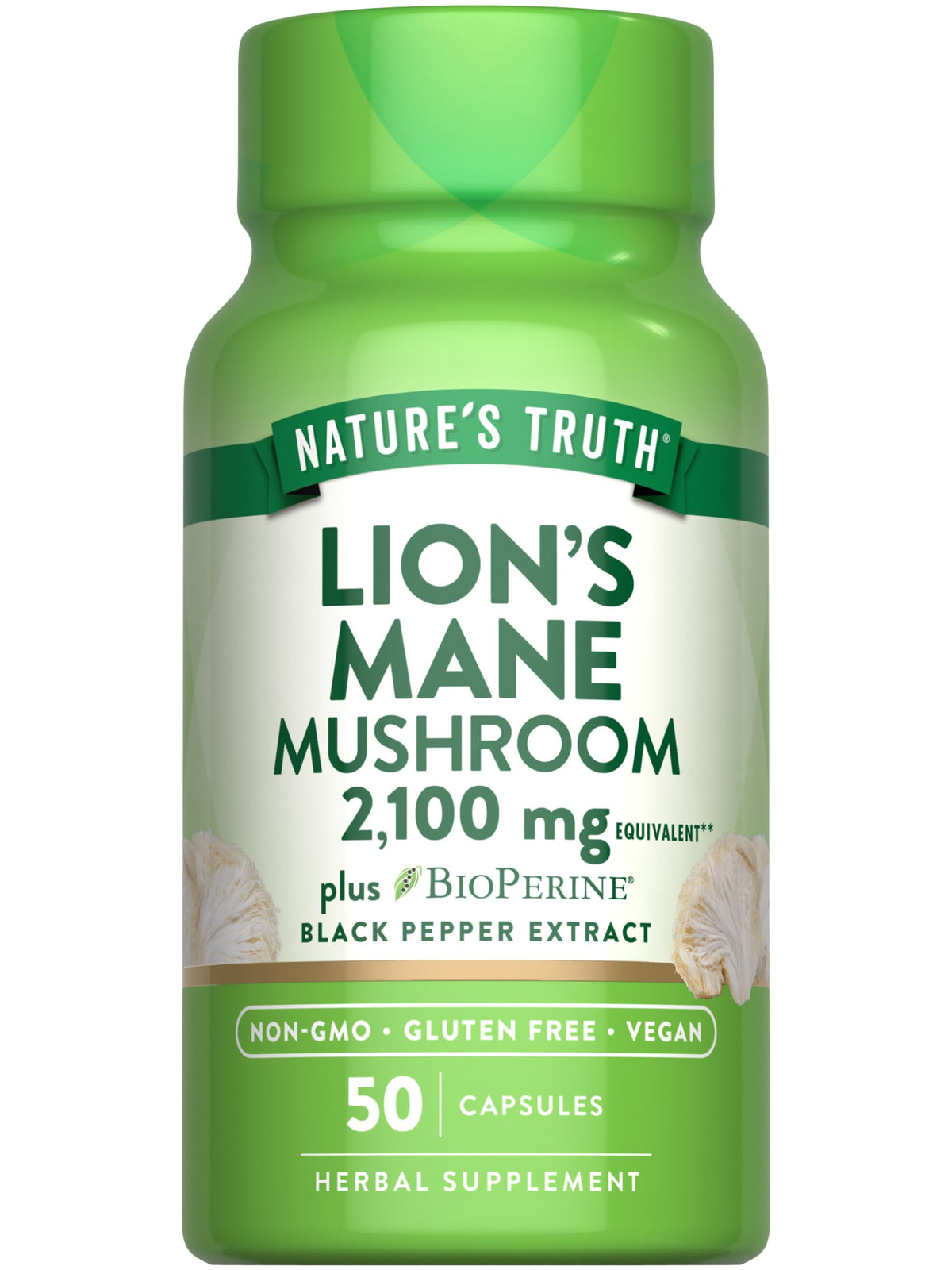 Nature's Truth Lions Mane cápsulas en botella para uso diario