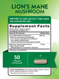 Nature's Truth Lions Mane etiqueta frontal para identificar ingredientes