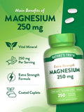 Nature's Truth Magnesio ingredientes clave, opción sin gluten y sin OGM