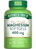 Nature's Truth Magnesium 400 mg: frasco de cápsulas suaves para uso diario.