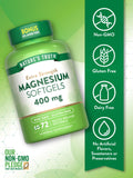 Cápsulas suaves de Nature's Truth Magnesium 400 mg para consumo diario.