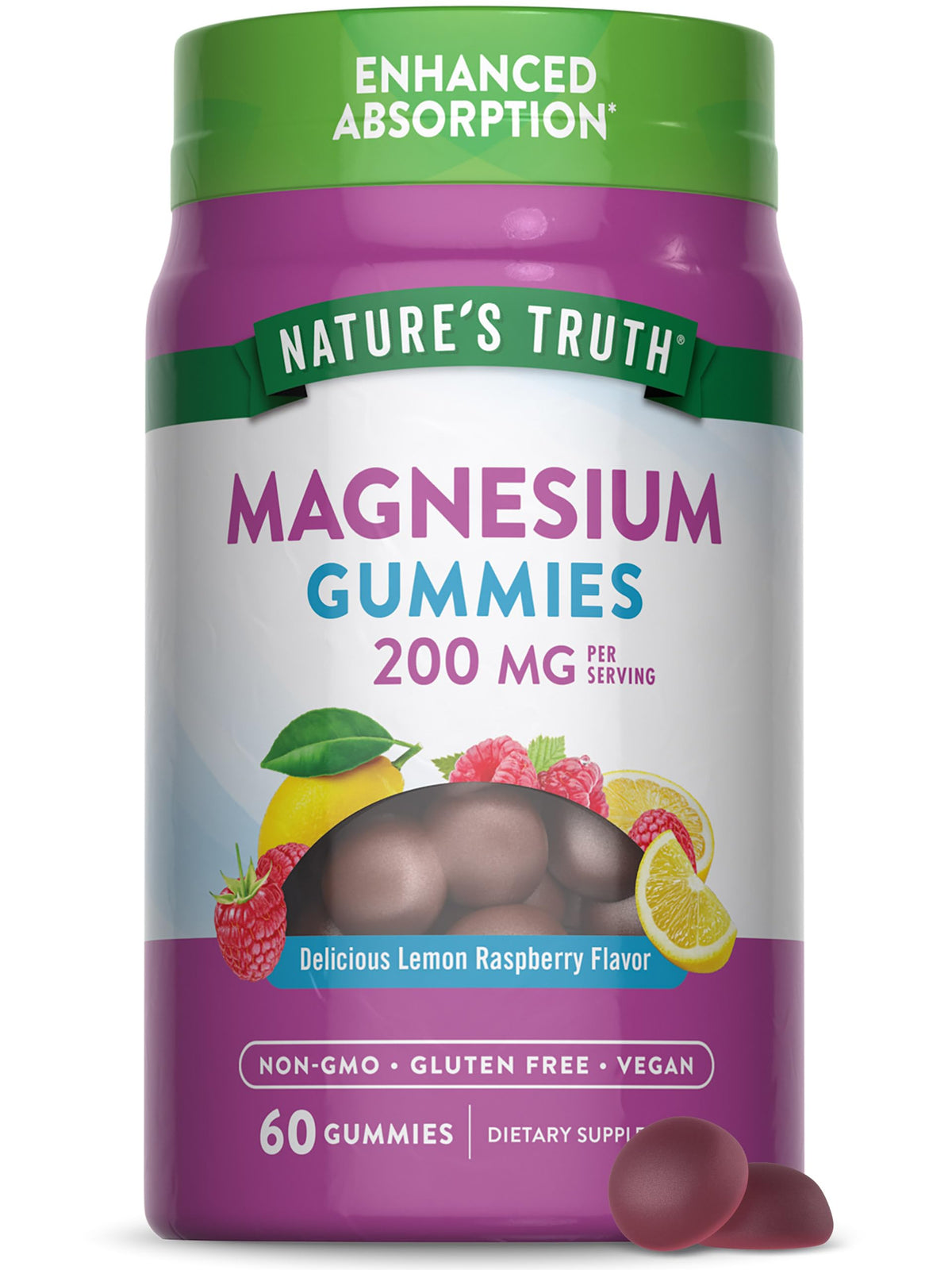 Nature's Truth gominolas de magnesio sabor limón-frambuesa para uso diario