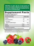 Nature's Truth Melatonin Gummies: etiqueta frambuesa con ingredientes veganos y sin gluten