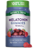 Nature's Truth Melatonina gomitas 10 mg en frasco para apoyar la rutina nocturna