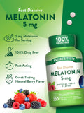 Nature's Truth Melatonina icono vegano y sin gluten en empaque
